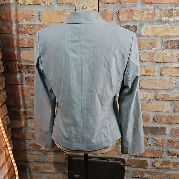 Lafayette 148 Pewter & baby blue pinstriped Blazer size 8 - Picture 5 of 10